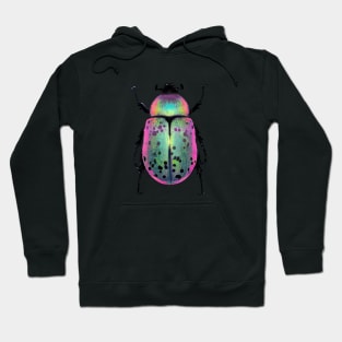 Pink and Green Beetle Hoodie